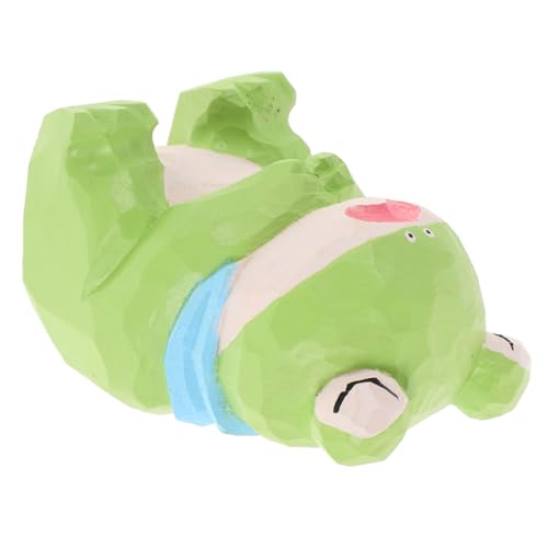 Zerodeko Handgefertigte Holzfigur Frosch Einzigartiges Deko Element Für Zuhause Rustikale Handgeschnitzte Froschskulptur Für Schreibtisch Und Wohnraum Holzkunst Frosch Deko von Zerodeko