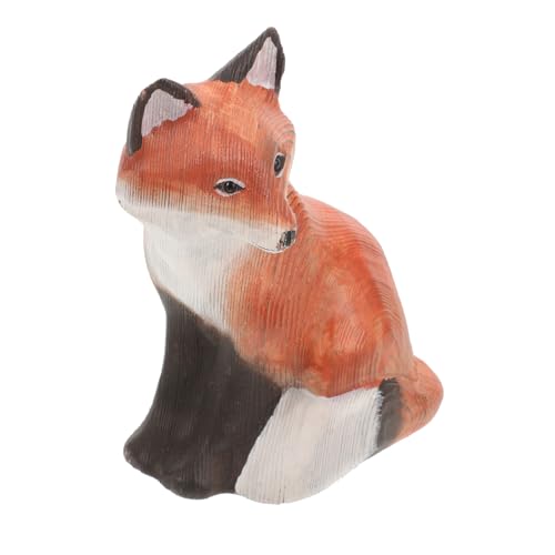 Zerodeko Holzfigur Fuchs Deko Handgefertigte Tierfigur Aus Kreative Skulptur Für Das Zuhause Oder Das Büro Stilvolle Tischdekoration Ideales Für Tierliebhaber Und von Zerodeko