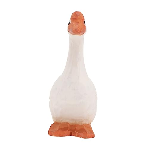 Zerodeko Holzfigur Gans Deko Figur Aus Realistische Gans Skulptur Für Wohnaccessoires Und Weiße Deko Für Zuhause Und Garten Lifelike Goose Figurine von Zerodeko