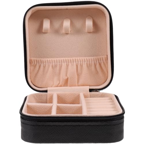 Zerodeko Kasten Für Schmuck Kleine Schmuckkästchen Organizer-boxen Schmuck-organizer Halsketten-organizer Schmuckschatullen Verpackung Große Schmuckschatullen Black Leder von Zerodeko