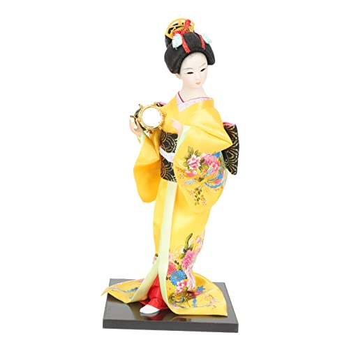 Zerodeko Kimono-Puppe Kimono-Outfit Babypuppenkleidung doll Dessous Bausatz Figuren für kinderspielzeug hausdeko japanische Dekoration künstlerische Puppe Harz Yellow von Zerodeko