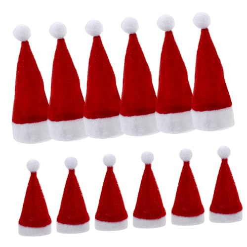 Zerodeko Mini Weihnachtsmützen Für Flaschen Und Lutscher Dekorative Santa Hüte Für Weihnachten Party Deko Ideal Für üßigkeiten Und Tischdekoration Und von Zerodeko