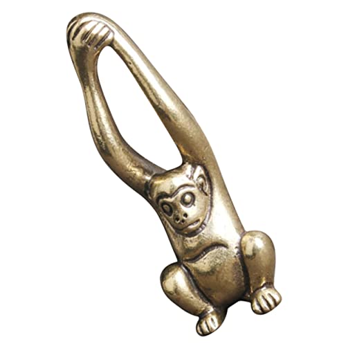 Zerodeko Nasenaffe aus Messing bürodeko büro Dekoration Animal Figures unikal schreibtischdeko Gänseblümchen Staffeleien Armbänder Gibbon-Ornament aus Messing Tierstatue aus Messing Golden von Zerodeko