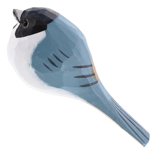 Zerodeko Ornamente von Vögeln kleine Vogelfiguren Vogel Aufkleber Heimdekoration Bausatz bastelset holzspielzeug Simulationsvogelverzierungen kleine Vögel dekorative Requisiten hölzern Blue von Zerodeko