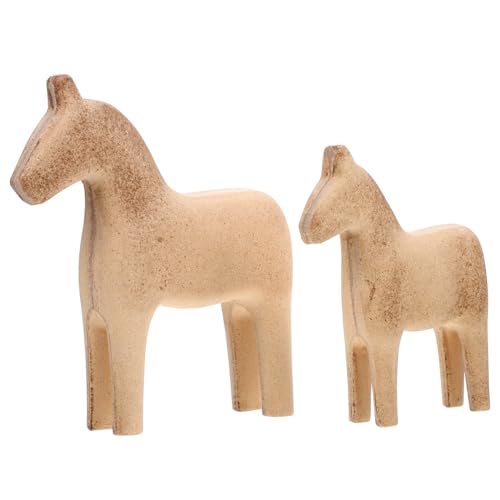 Zerodeko Pferdeform-schmuck 2 Stück Hölzerne Pferdestatue Für Dekorative Zwecke Stilvoll Zerodeko Pferdeform-schmuck 2 Stück Hölzerne Pferdestatue Für Dekorative Zwecke Stilvoll von Zerodeko