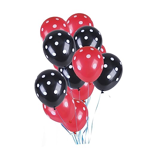 Zerodeko Polka Dot Latexballons Rot Und Schwarz Perfekte Partydekoration Für Hochzeit Geburtstagsfeier Und Besondere Anlässe Für Kreative Arrangements von Zerodeko