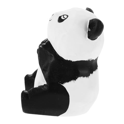 Zerodeko Schnitzereien Aus Holz Heimdekoration Panda- Panda- Für Zuhause Panda-Ornament Aus Holzschnitzerei Panda-Statue Pandaspielzeug Aus Holz Holzfigur Hölzern Black von Zerodeko