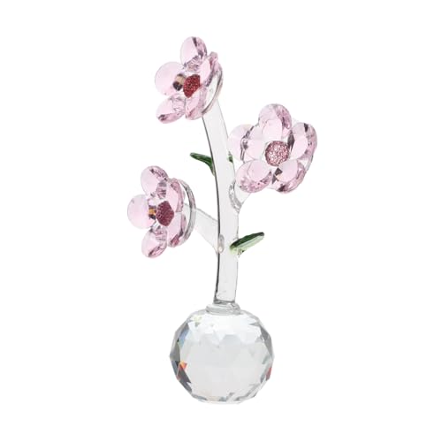 Zerodeko Sonnenblumen-kristallornamente Kristall-Sonnenblume Hochzeit Tischdekoration Mittelstücke Sonnenblumen-Dekoration Sonnenblumen-Ornamente Kleine Rosen Kristallfiguren Transparent von Zerodeko