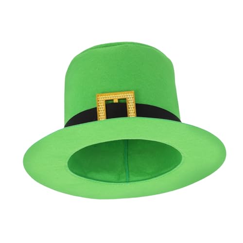 Zerodeko St Patrick'S Day Filzhut Mit Schnalle Faltbar Und Ideal Für Irische Feste Und Veranstaltungen Irischer Partyhut Mit Motto Irischer Eventhut von Zerodeko