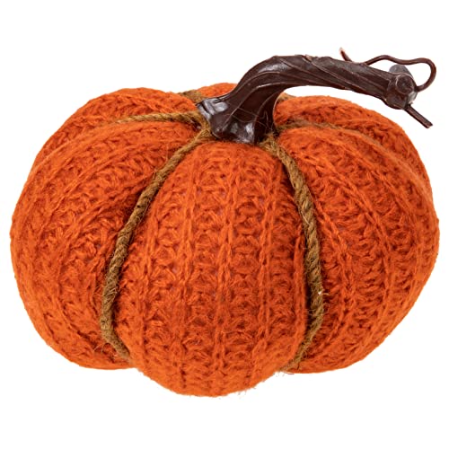 Zerodeko Thanksgiving-kürbis Kürbisse Zum Dekorieren Kürbis Basteln Halloween-Requisiten Rustikale Herbstdekoration Samtkürbisse Herbsthochzeit Kürbisse Kürbis-Aufkleber Gestrick Orange von Zerodeko