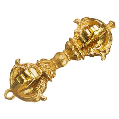 Zerodeko Vajra-anhänger Schlüsselanhänger Basteln Bastelset Vajra-pistill-Ornament Kleines Vajra- Dekorative Vajra-verzierung Vajra Stößel Halskettenanhänger Vajra-Charme Kupfer Golden von Zerodeko