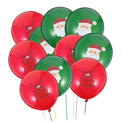 Zerodeko Weihnachtsballons Mit Druck Weihnachtsmann Und Rentier Ballons Für Partydekoration Festliche Anlässe Und Feiern von Zerodeko