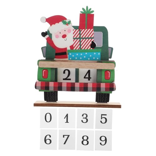 Zerodeko Weihnachtsdekoration Weihnachtsschmuck Weihnachten weihnachtsfest weihnachtsgeschenk weihnachtsornament Winterparty-Schild Weihnachts-Countdown-Dekorationen hölzern Green von Zerodeko