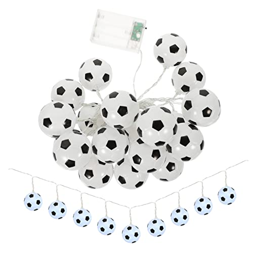 Zerodeko Zeichenfolge Fußball-lichterketten Terrassenleuchten Hausbedarf Partyzubehör Partylampe Fußballlampe Schlafzimmer Led-leuchten Leichte Wohnzimmer Anhänger Led-lampe 5 Batterie 3 von Zerodeko