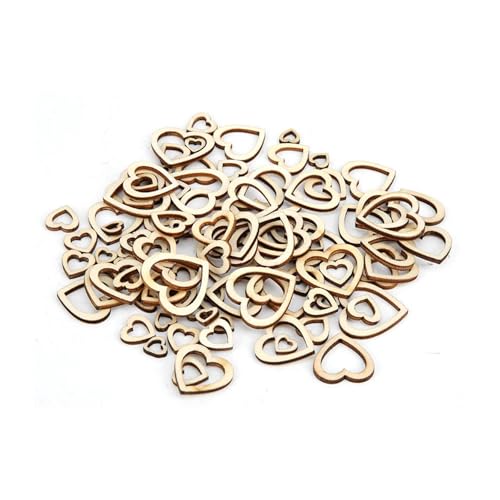 Dekorative Loch Holzlapper 200pcs Weiche Polierte Ornamente für DIY -Handbuchzubehör von Zerodis