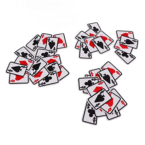 Iron 20pcs auf der Spielkarte Stickerei Stoff Patch für T -Shirt -Hüte - Einfach zu Kleben und zu Entfernen - Geeignet für Kleidung, Vorhänge, Betthaut - Baumwollmaterial von Zerodis