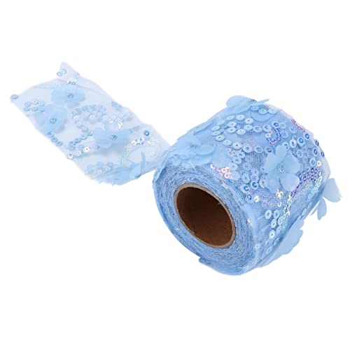 Kleidungszubehör 1 Roll 10 Yards Tüll Stoff 6 Cm Breite Eleganter Pailletten -Glimmer Tüll Sparkleband Geeignet für Handwerk Dekorationen DIY -Kleidung Puppe Herstellung Nähen von Zerodis