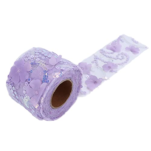 Kleidungszubehör 1 Roll 10 Yards Tüll Stoff 6 Cm Breite Eleganter Pailletten -Glimmer Tüll Sparkleband Geeignet für Handwerk Dekorationen DIY -Kleidung Puppe Herstellung Nähen von Zerodis