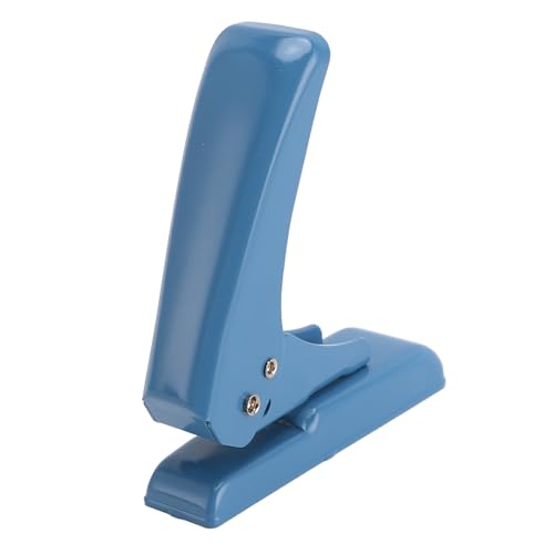 Kompakter Locher, 40 Blatt Kapazität, 5,5 Mm Einzellocher für Lose Blattkarten für Zuhause, Schule, Büro (BLUE) von Zerodis