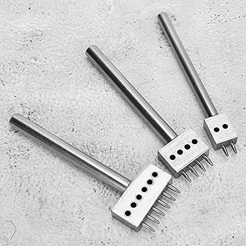 Stahlabstands -Punschwerkzeug für Lederhandwerk, 3pcs Hole Puncher für Gürtelstanzen, Verschleißfestigkeit, Geeignet für Lederprodukte Geeignet von Zerodis