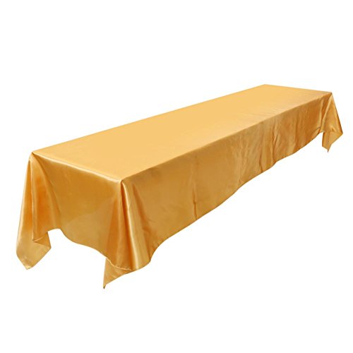 58 x 126 Zoll rechteckige, waschbare Tischdecke, schmutzabweisend, Dekoration für Bankette, Hochzeiten und Partys (Gold) von Zerodis