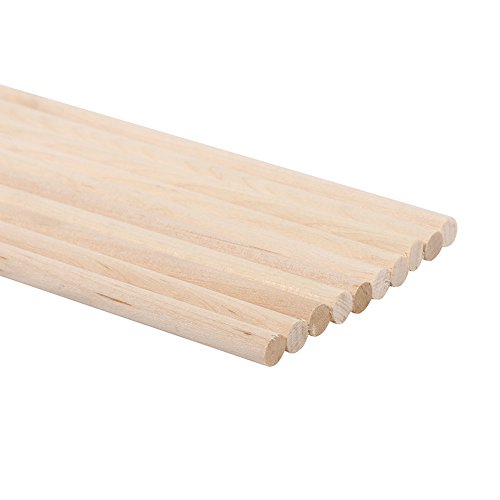 Zerodis 10 stücke 30 cm Lange DIY Holz Handwerk Stöcke Kleine Holzbau Stöcke Bambusstäbe zum Basteln, Bastelstäbe Runder StockFür Handwerk Holzbearbeitung DIY Gebäude von Zerodis