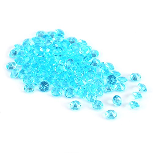 Zerodis 1000pcs Deko Diamanten aus Acryl Glitzersteine Transparent Acryl Diamant 6mm Kristall Handwerk Strasssteine Hochzeit Party Geburtstag Transparent Streudeko Tischdeko Diamanten (Blau) von Zerodis