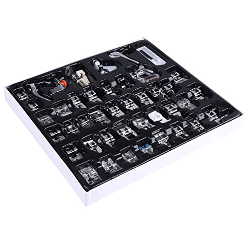 Zerodis 42 PCs Multifunktionales Nähmaschinen -Pressefuß Fuß für Bastelnde Begeisterte Stoppanleitung Einstellbare Vorspannungsstop -Party mit Schwarzer Kunststoffbox Zerodis 42 PCs Multifunktionales Nähmaschinen -Pressefuß Fuß für Bastelnde Begeisterte Stoppanleitung Einstellbare Vorspannungsstop -Party mit Schwarzer Kunststoffbox von Zerodis