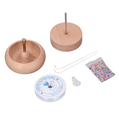 Zerodis Holzperlen -Spinner -Kit mit Edelstahlwelle Müheloser Perlenwerkzeug für Schmuckherstellung Umfasst 2 Schalen 1000 Perlen Threader Loopers Zerodis Holzperlen -Spinner -Kit mit Edelstahlwelle Müheloser Perlenwerkzeug für Schmuckherstellung Umfasst 2 Schalen 1000 Perlen Threader Loopers von Zerodis