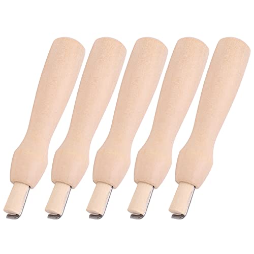 Zerodis Nadeln zum Filzen, 5 Stück handgefertigte Nadelfilzen DIY Rostfrei Universal Holz Nassfilzhalter für Trockenfilzen Nadeln von Zerodis