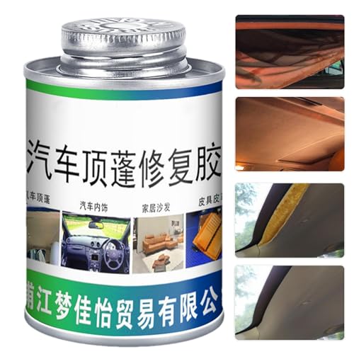 Dachhimmel-Reparaturkleber, Auto-Dachhimmel-Kleber 100 Ml Multifunktionaler Textilkleber Mit Pinsel, Flüssigkleber, Polsterstoff, Starker Klebstoff Für Auto Und Zuhause von Zestivra