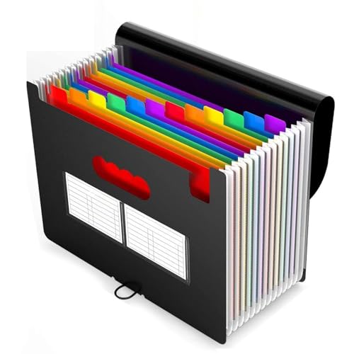 Erweitern Des Dateiordners 12 Taschen -Aktenhalter Organizer A4 Ordner, 12 Mehrschichtige Erweiterbare Desktop-Ordner, Modischer Erweiterbarer Ordner von Zestivra