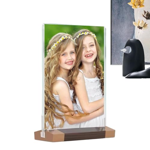 Holz-Bilderrahmen, freistehender Holzsockel, Foto-Display – Acrylrahmen für Urkunden, Auszeichnungen, Portraits u von Zestivra