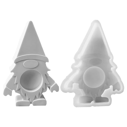 Gnome Silikonformen - Herstellung von Kerzen aus Silikon, Kerzenhalter Formen für Votivkerzenhalter | Votivkerzenhalter Formen für Teelichter, Tafelaufsatz, Epoxidharz-Formen, Formen von Zestvria