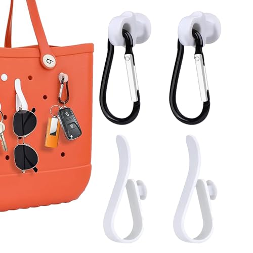 Strandtaschenhaken – exquisiter Strandtaschen-Clip, Tragetasche, Getränkehalter – robusteres Mehrzweck-Tragetaschen-Hakenset, Strandtaschen-Zubehör-Einsätze für Schlüssel, Sonnenbrille, Reisen von Zestvria