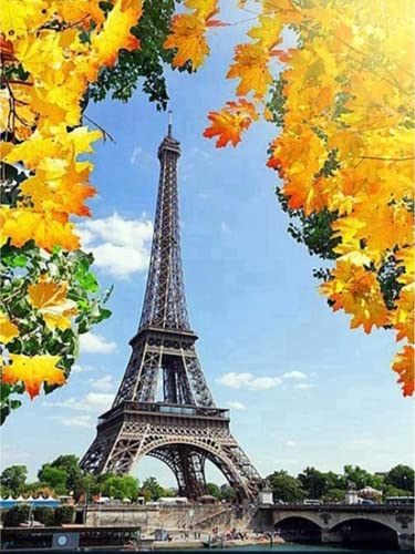 Zeyevan Diamond Painting Eiffelturm, 5D DIY Diamant Painting Landschaft Kit, Diamant Malerei Strass Kristallmalerei Kreuzstich Kunsthandwerk 30x40 cm von Zeyevan