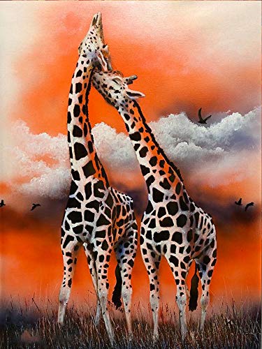 Zeyevan Diamond Painting Giraffe, 5D DIY Diamant Painting Tier Kit, Diamant Malerei Strass Kristallmalerei Kreuzstich Kunsthandwerk 30x40 cm von Majen