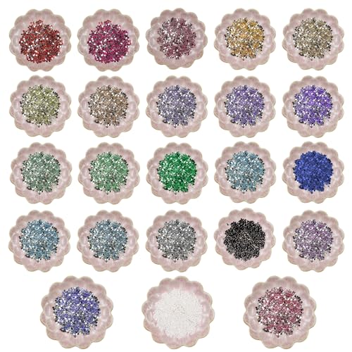 Zfseyuh 23 Diamond Painting Steine, 23000 Pcs Diamond Painting Round Beads Diamond Painting Beads Replacement Diamond Beads for Cross Stitch DIY von Zfseyuh