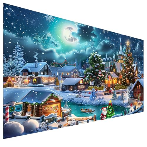 Zfseyuh Diamond Painting Weihnachten,70 * 40cm Diamond Painting Erwachsene Diamant Painting Weihnachten Bilder Diamond Arts Craft Malerei für Wohnzimmer Wand Dekoration von Zfseyuh