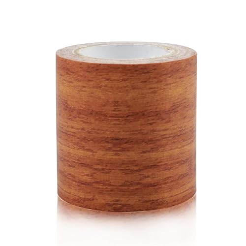 Zfseyuh Klebeband Holzoptik Braunes Realistische Holzmaserung Reparatur Klebefolie Holzoptik Reparaturband für Böden Möbel Schrank 5,7 cm x 4,57 m (Schokoladenfarbe) von Zfseyuh