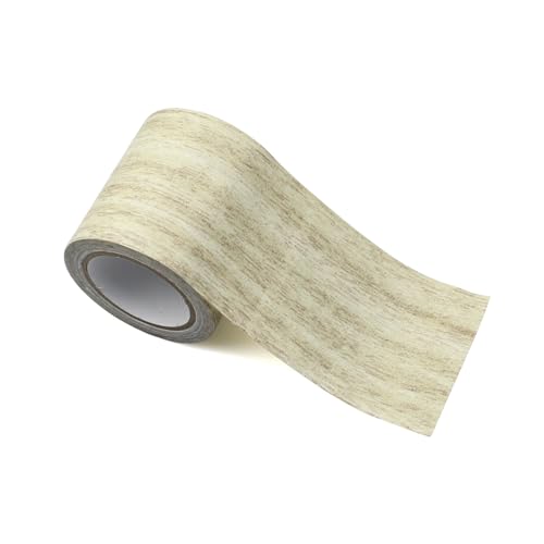 Zfseyuh Klebeband Holzoptik Weiss Holz Reparaturband Realistische Holzmaserung Reparatur Klebeband Buche Selbstklebend für Böden Möbel Schrank 5,7 cm x 4,57 m (Hellgrau) von Zfseyuh