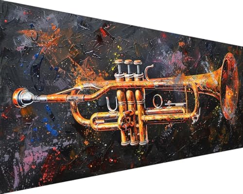 5D Diamond Painting Musik Diamant Painting Bilder Musikinstrument Diamond Art Painting Erwachsene Kinder DIY Quadrat Diamant Kunst Malerei Stickerei Kreuzstich Set Home Wand Decor Gifts 30x60cm 3-0-L von Zgcoyeo