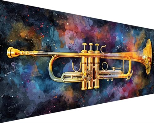 5D Diamond Painting Musik Diamant Painting Bilder Musikinstrument Diamond Art Painting Erwachsene Kinder DIY Quadrat Diamant Kunst Malerei Stickerei Kreuzstich Set Home Wand Decor Gifts 30x60cm Z-7-O von Zgcoyeo