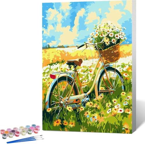 Auto Malen Nach Zahlen Blume Malen Nach Zahlen Erwachsene Rahmenlos Paint by Numbers Kit, DIY Malen Nach Zahlen Kinder mit Pinseln und Acrylfarben, für Geschenke und Heimdekoration 100x135 cm B-3 von Zgcoyeo