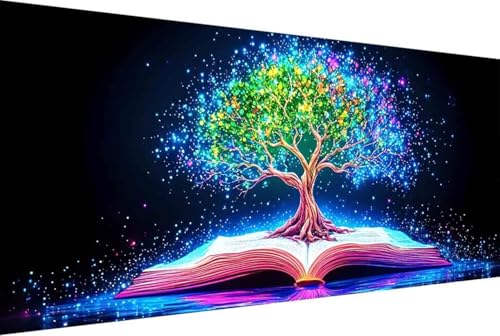 Baum Malen Nach Zahlen Erwachsene Rahmenlos Baum Des Lebens Malen Nach Zahlen XXL 100x200cm Paint by Numbers Adult mit Acrylfarben Set und 4 Pinsel Ölgemälde Leinwand Bastelset Heimdekoration -30k9 von Zgcoyeo