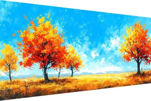 Baum Malen Nach Zahlen Landschaft Malen Nach Zahlen Erwachsene Gerahmt Paint by Numbers, mit Pinseln und Acrylfarben Leinwand Art Kits Paint by Numbers Adult Geschenke und Home Haus Deko 30x60cm -73k7 von Zgcoyeo