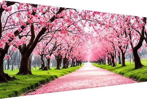 Baum Malen Nach Zahlen Landschaft Malen Nach Zahlen Erwachsene Rahmenlos Paint by Numbers, mit Pinseln und Acrylfarben Leinwand Art Kits Paint by Numbers Adult Home Haus Deko Geschenke 30x60cm -755P von Zgcoyeo