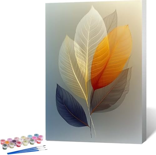 Blatt Malen Nach Zahlen Baum Malen Nach Zahlen Erwachsene Rahmenlos Paint by Numbers Kit, DIY Malen Nach Zahlen Kinder mit Pinseln und Acrylfarben, für Geschenke und Heimdekoration 100x135 cm B-Z von Zgcoyeo