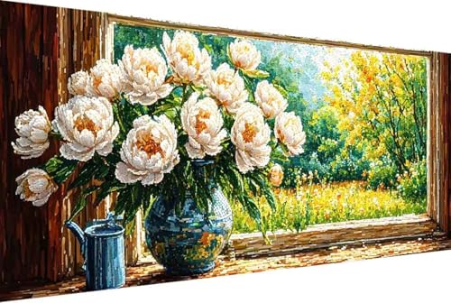 Blume Malen Nach Zahlen Baum Malen Nach Zahlen Erwachsene Gerahmt Paint by Numbers, mit Pinseln und Acrylfarben Leinwand Kits Paint by Numbers Adult für Geschenke und Home Haus Deko 100x200cm -81r3 von Zgcoyeo