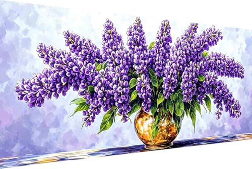 Blume Malen Nach Zahlen Blatt Malen Nach Zahlen Erwachsene Rahmenlos Paint by Numbers, mit Pinseln und Acrylfarben Leinwand Art Kits Paint by Numbers Adult Geschenke und Home Haus Deko 100x200cm -36h3 von Zgcoyeo